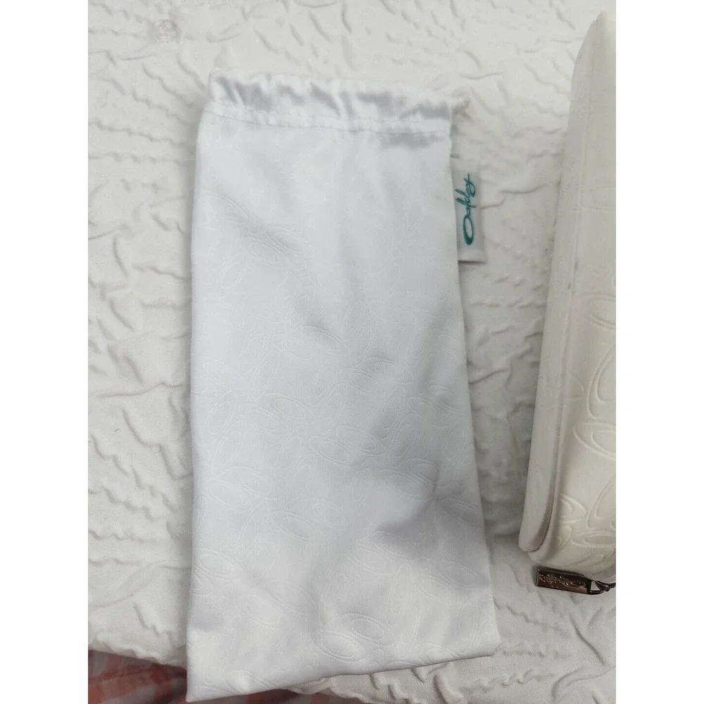 Oakley Sunglasses Eyeglasses Soft Shell Case Zipper Logo White W/ Bag